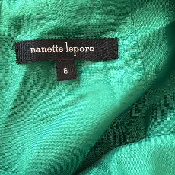 Green Nanette Lepore Pleated Mini Skirt - Size 6 - Picture 6 of 8